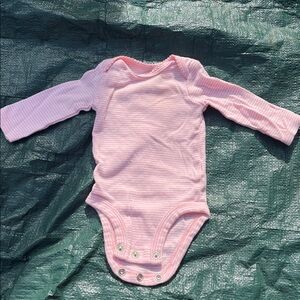 Carter's Pink Striped Baby Onesie